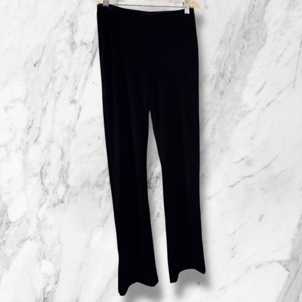 Elegant Black Velvet Women's Pants Stretch Small - Picture 1 of 3
